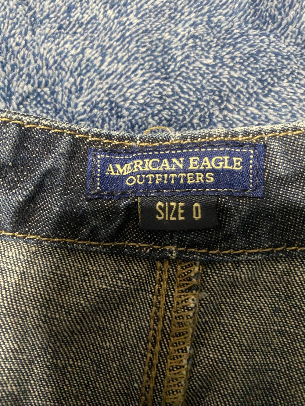 American Eagle Outfitters Size 0 Dark Wash Denim Mini Skirt - Picture 3 of 5